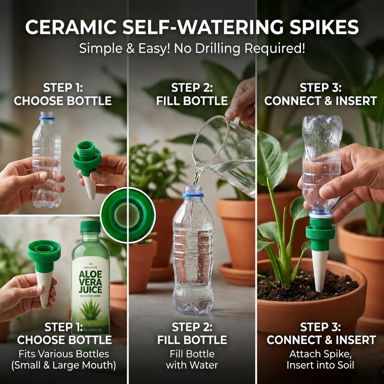 Terracotta Watering Spikes for - Automatic Plant Waterer review and price