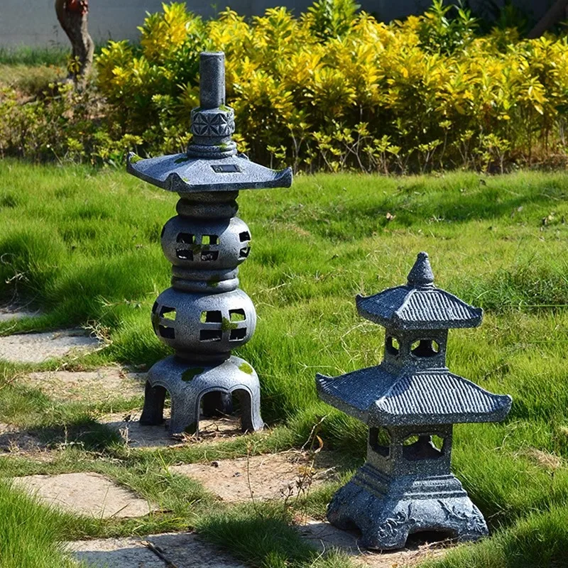 Retro solar garden stone tower - Gardening Hand Tools Japanese review and price