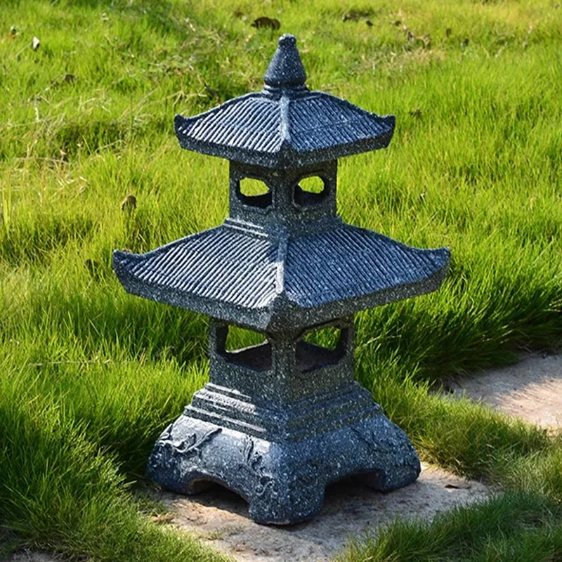 Retro solar garden stone tower - Gardening Hand Tools Japanese review and price