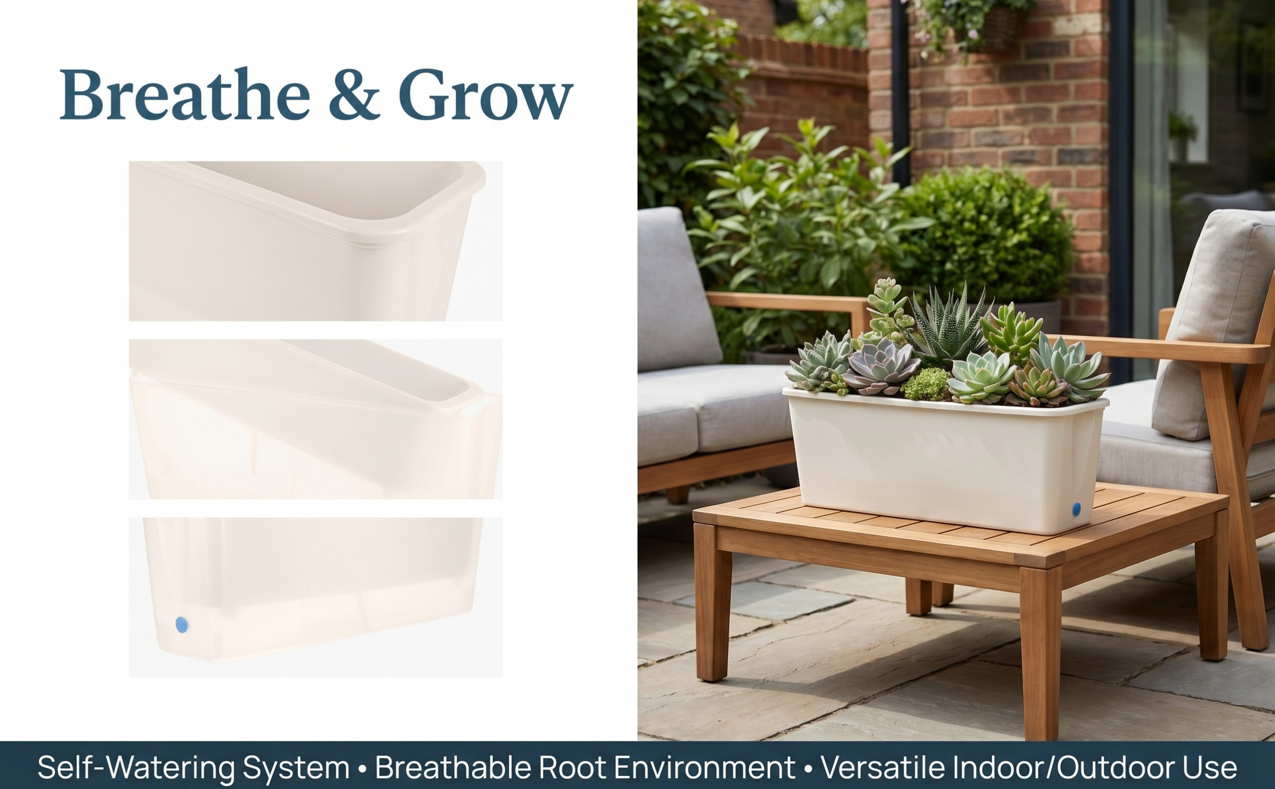 Rectangle Self Watering Narrow - Self-Watering Planter review and price